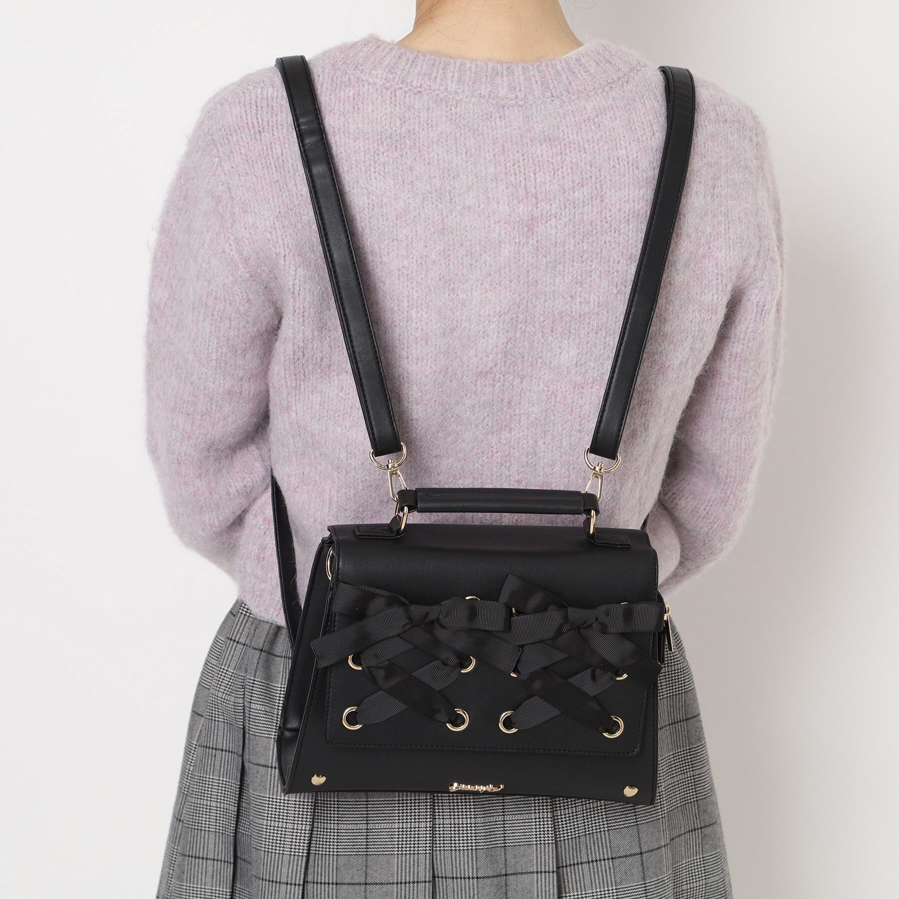 Ober Tashe「あみあげリボン3WAYサッチェルリュック」|リュック|