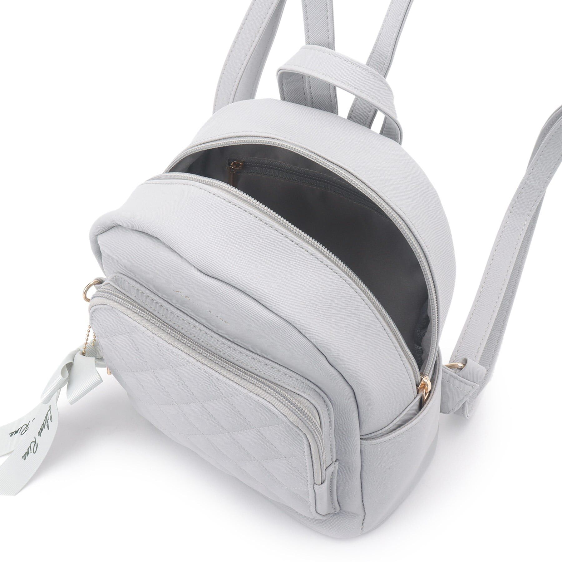 Ober Tashe「リボンチャーム付キルティングミニリュック」|リュック|