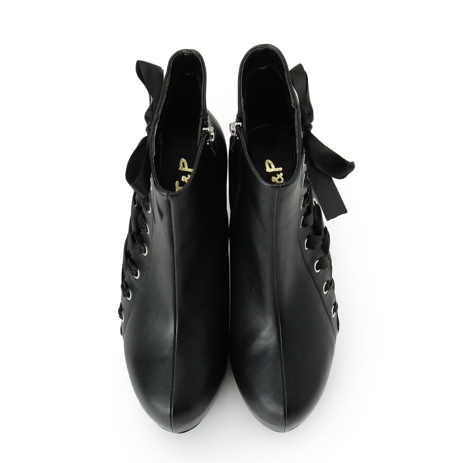 csT&P「サイド編上げ厚底ハイヒールブーツ」|ショートブーツ|