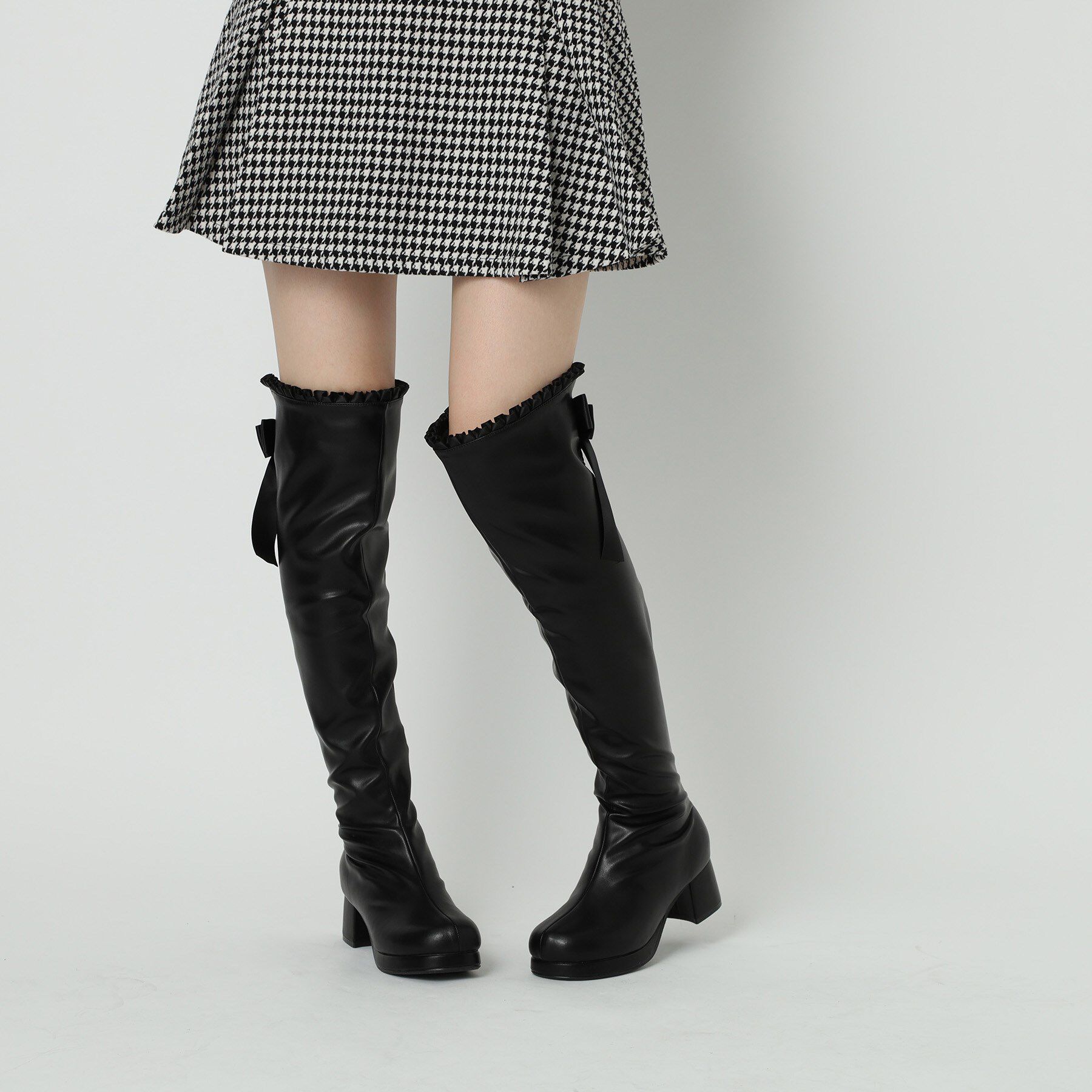 csT&P「夢見るリボン付きロングブーツ厚底」|ショートブーツ|