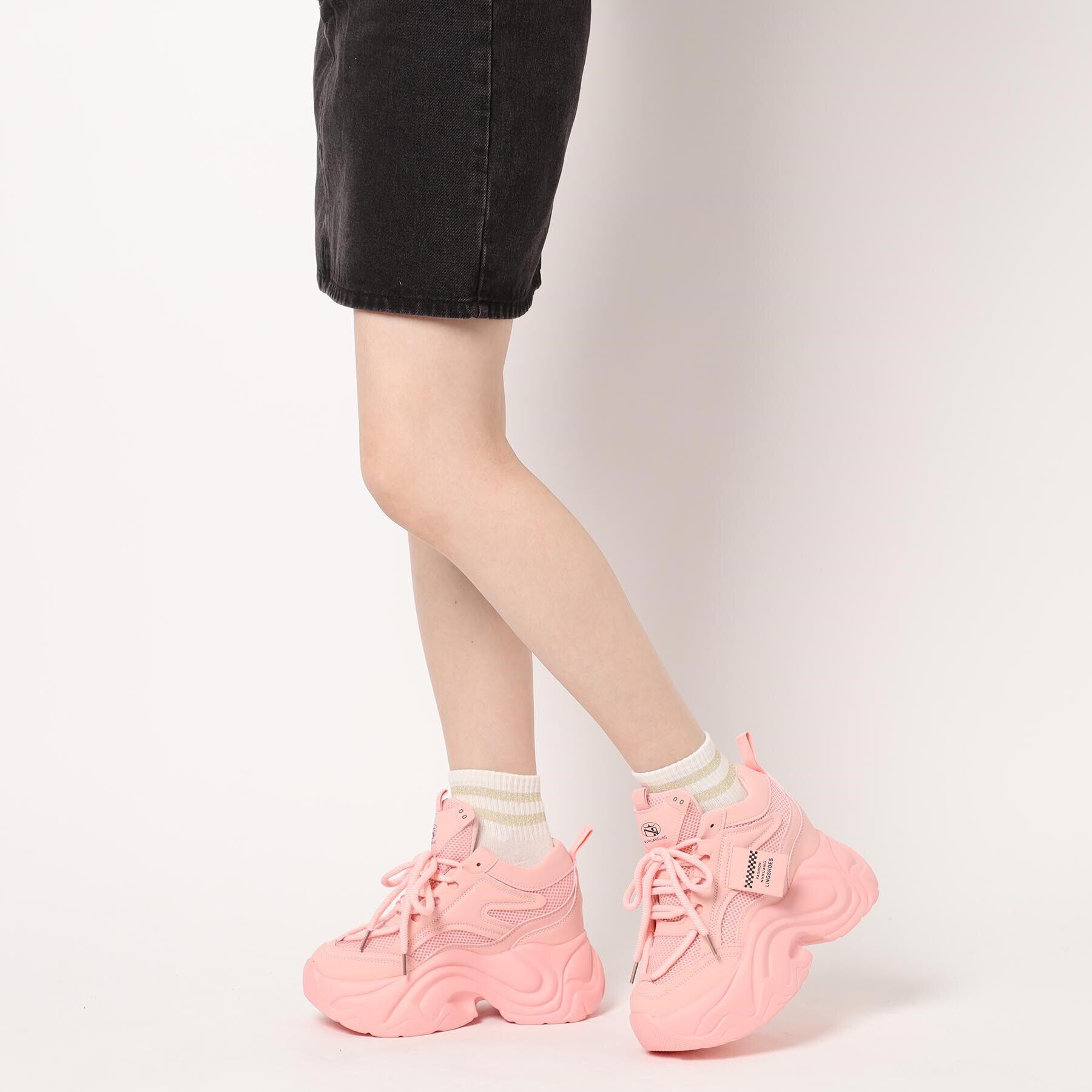 csT&P「厚底ワンポイントインヒールデザインスニーカー」|スニーカー|