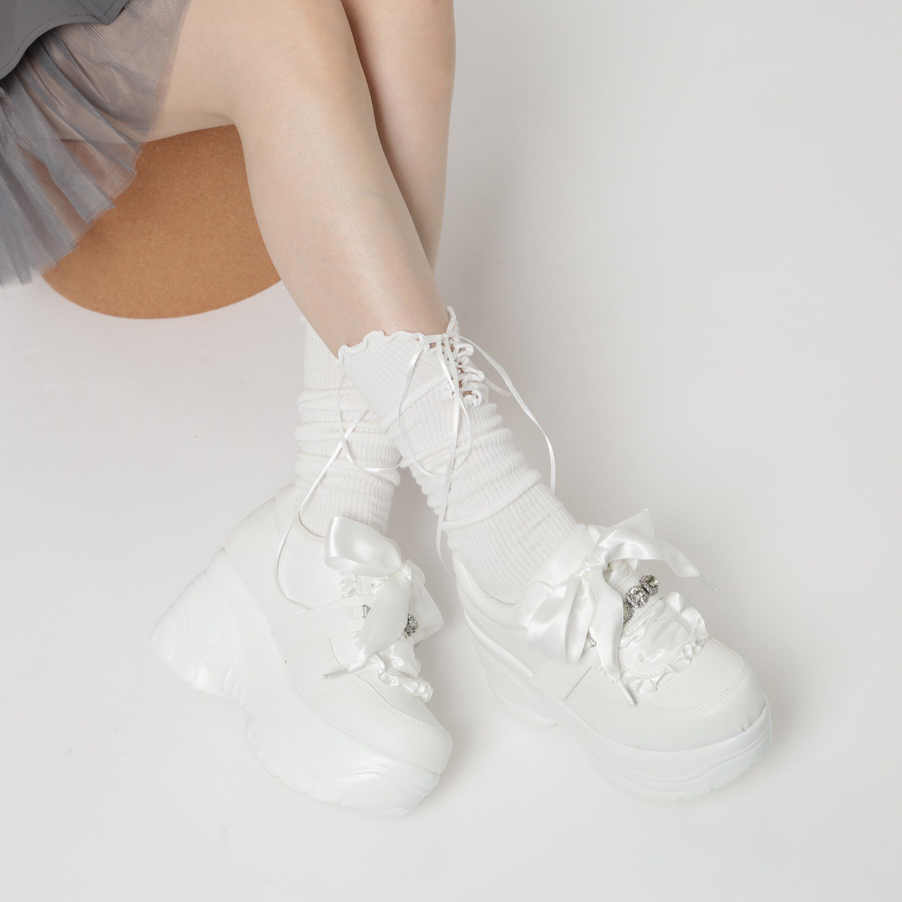 csT&P「厚底キラキラストーン付スニーカー」|スニーカー|