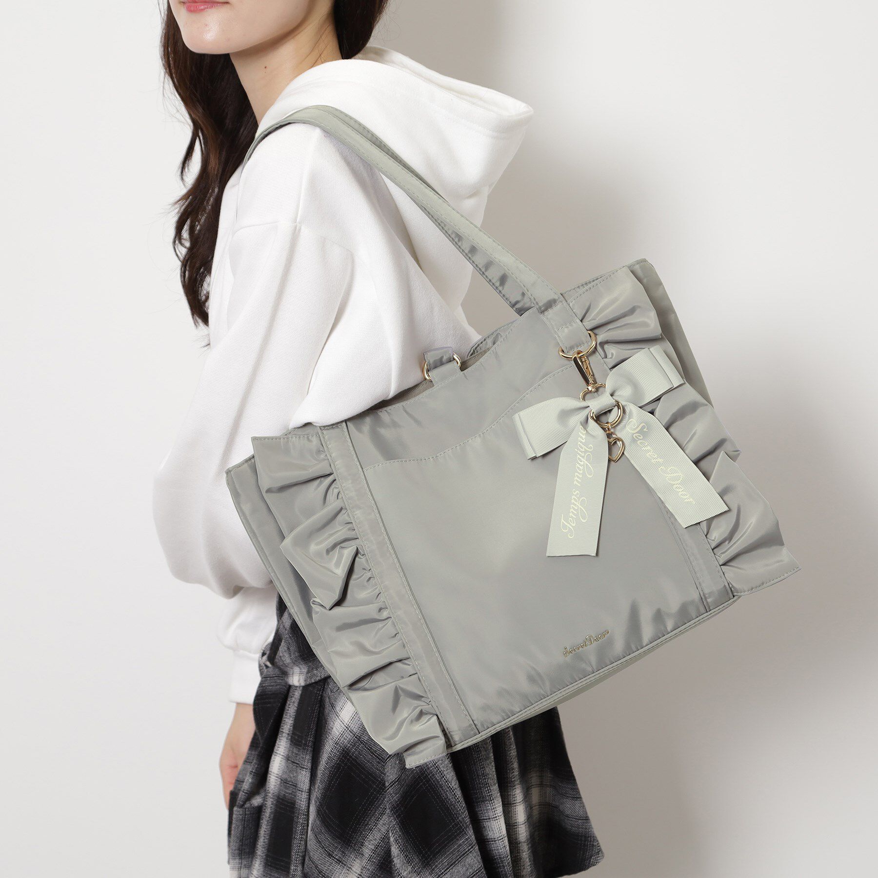 Ober Tashe「【新生活・新学期】フリルリボントートバッグ」|トートバッグ|