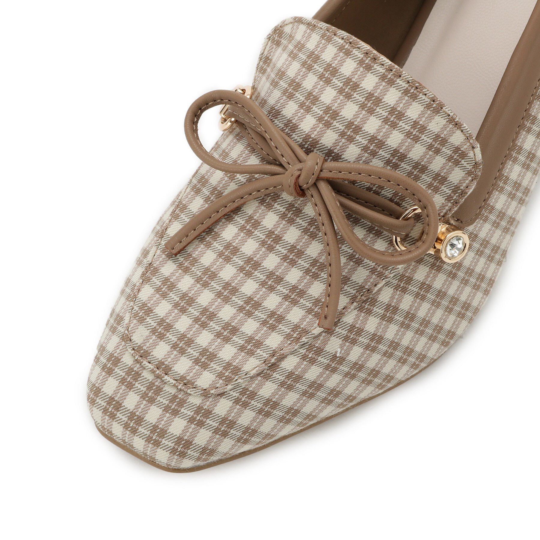 ESPERANZA「ビジュー付リボンローファー」|パンプス|