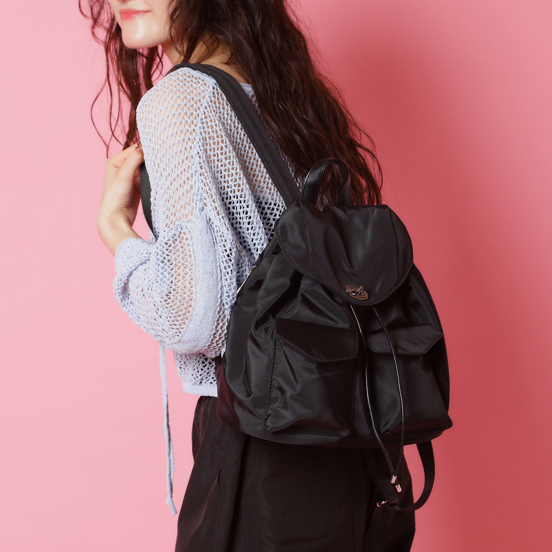 Ober Tashe「ナイロンカジュアルリュック」|リュック|ブラック(019)