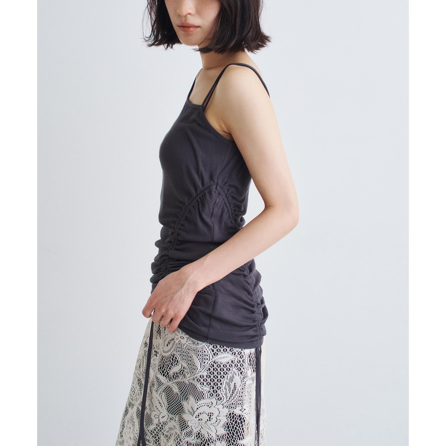 CODE A「asymmetry gather tank」|キャミソール|
