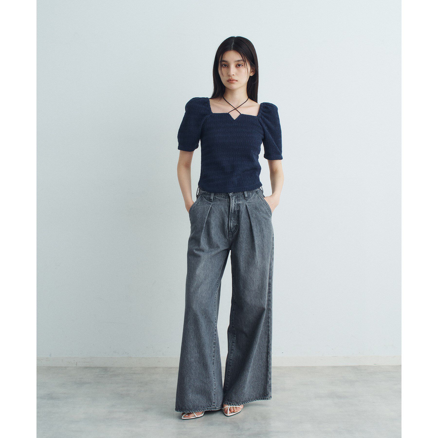 CODE A「gather puff jersey tops」|Tシャツ・カットソー|