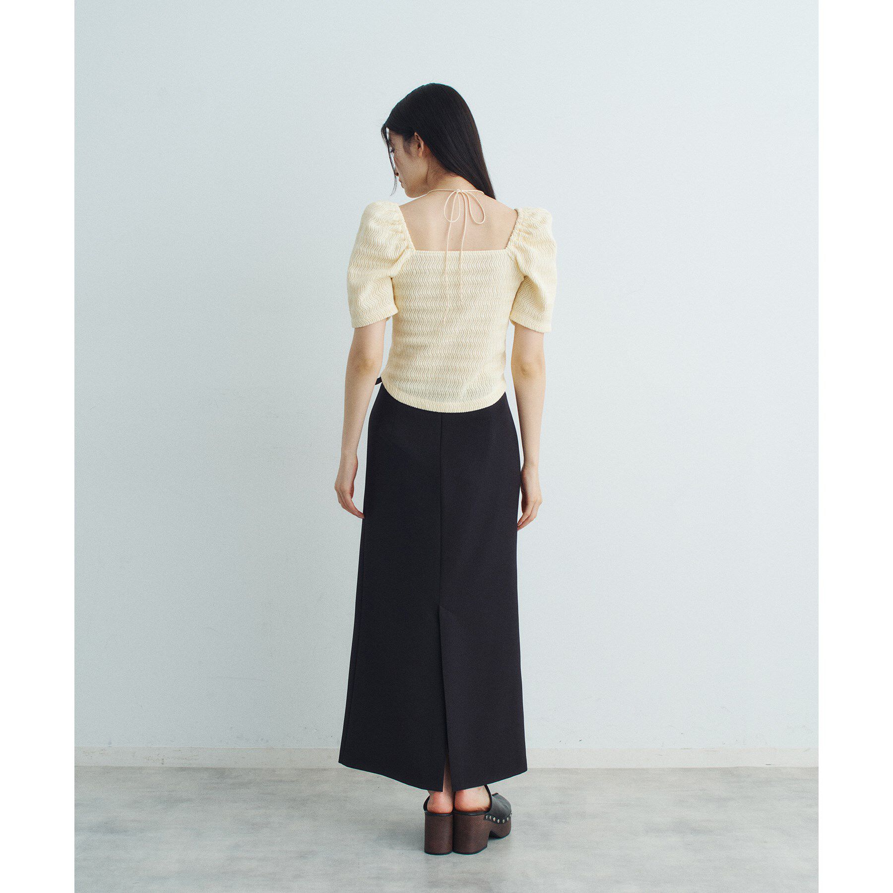 CODE A「gather puff jersey tops」|Tシャツ・カットソー|