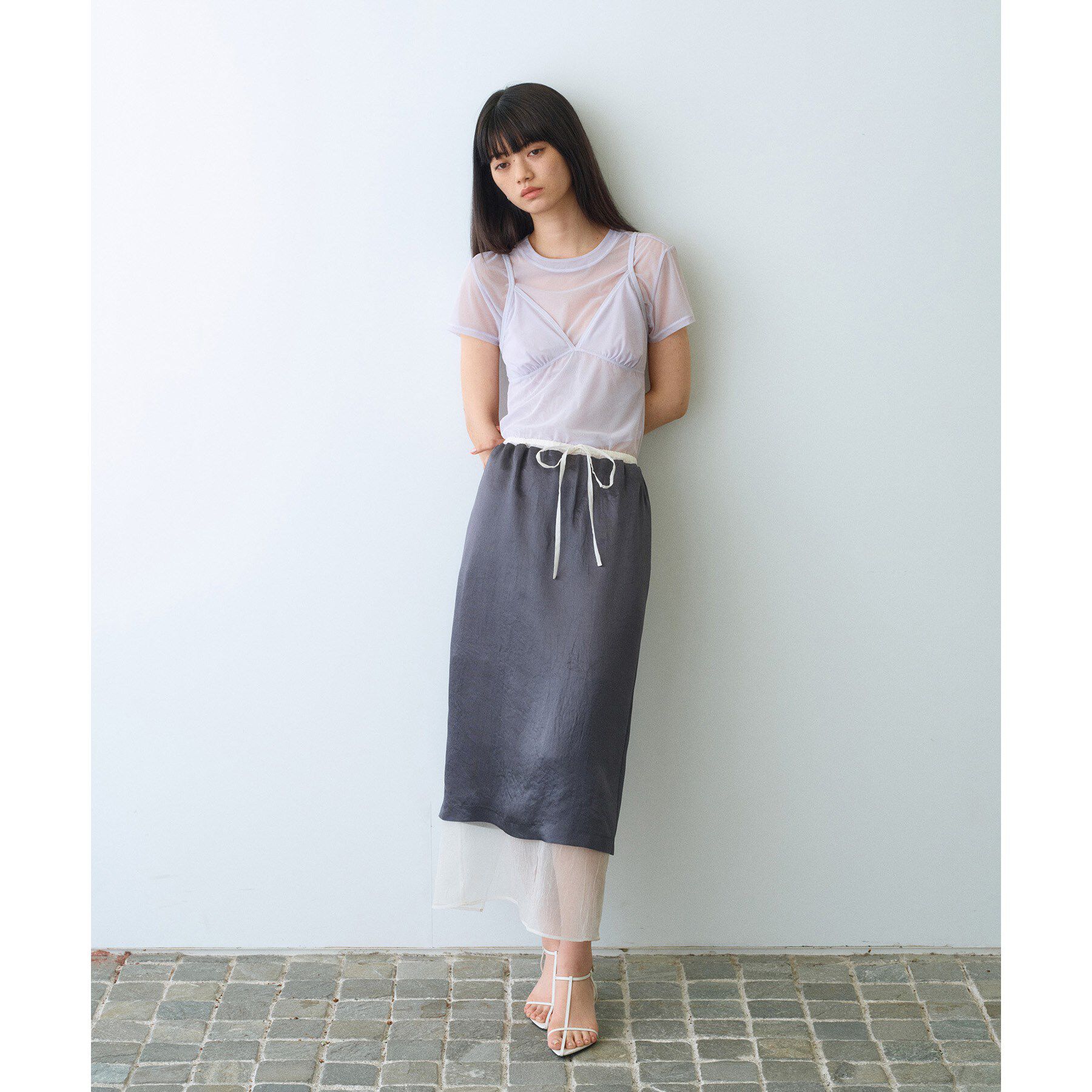 CODE A「Organic Basics｜Mesh cami」|キャミソール|