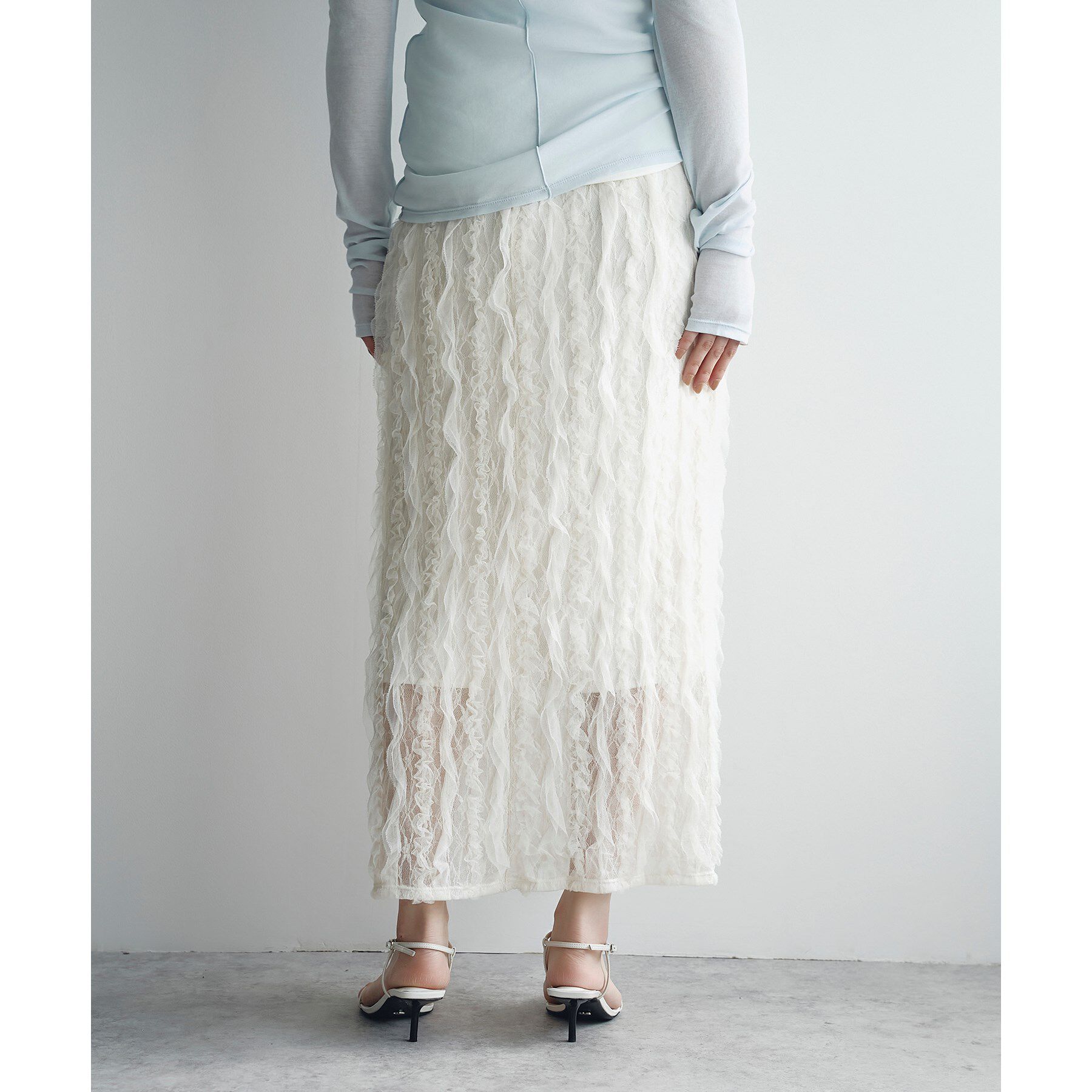 CODE A「frill lace easy skirt」|スカート|