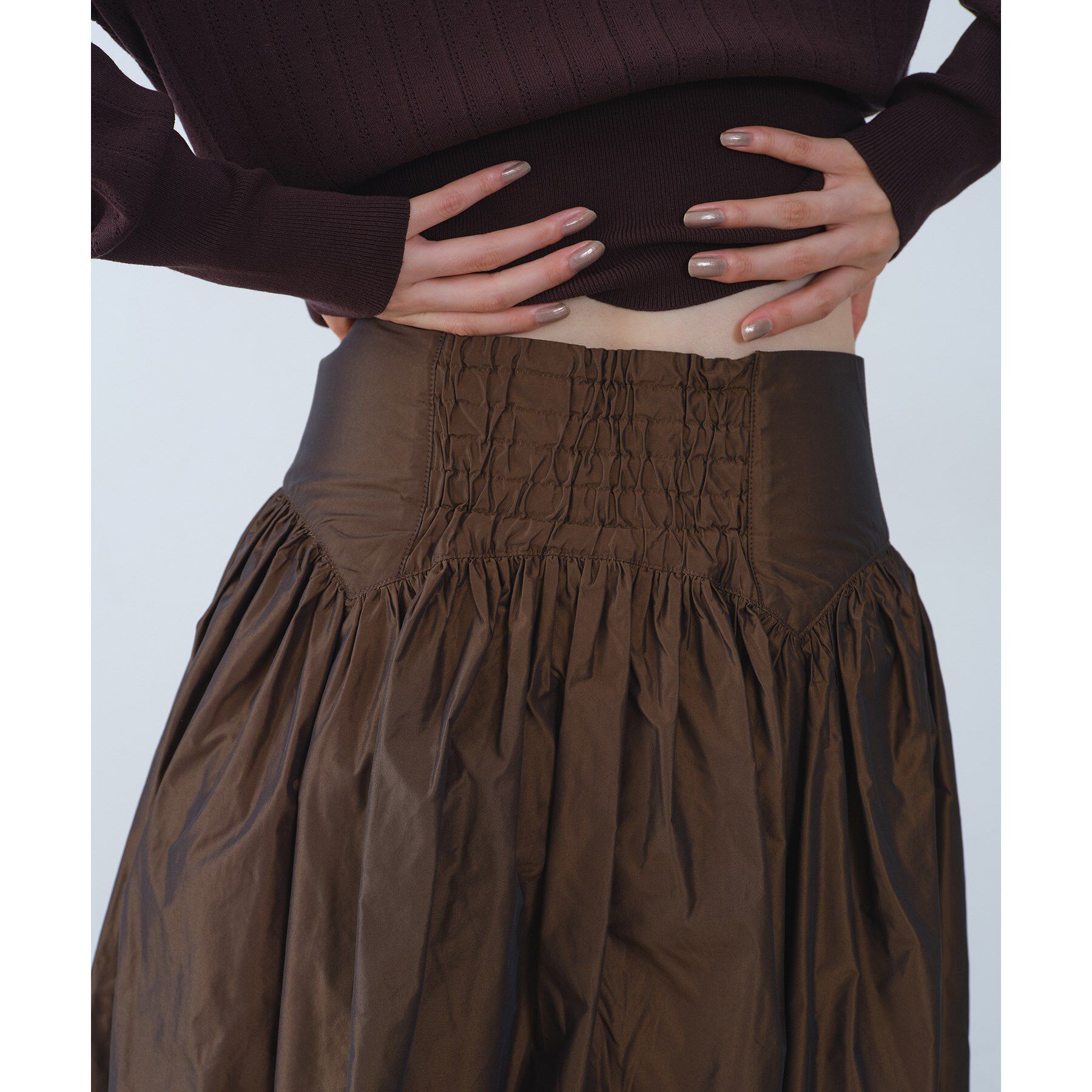 CODE A「zip design volume skirt」|スカート|