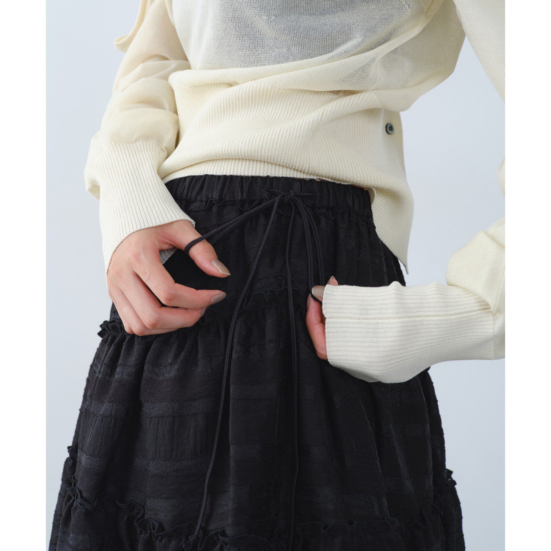 CODE A「dream ruffle lace mini skirt」|スカート|