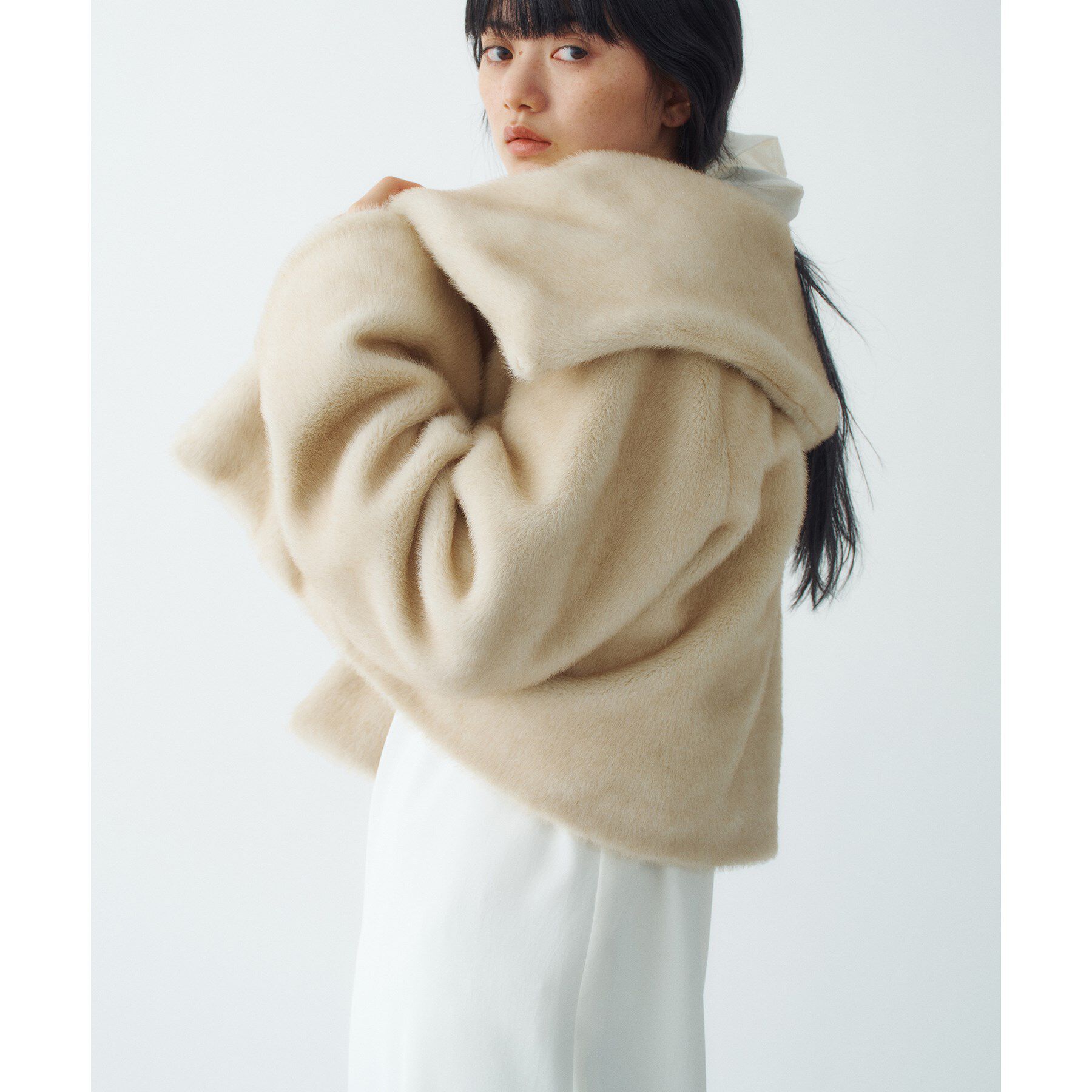 CODE A「faux mink short jacket」|ブルゾン・スタジャン|