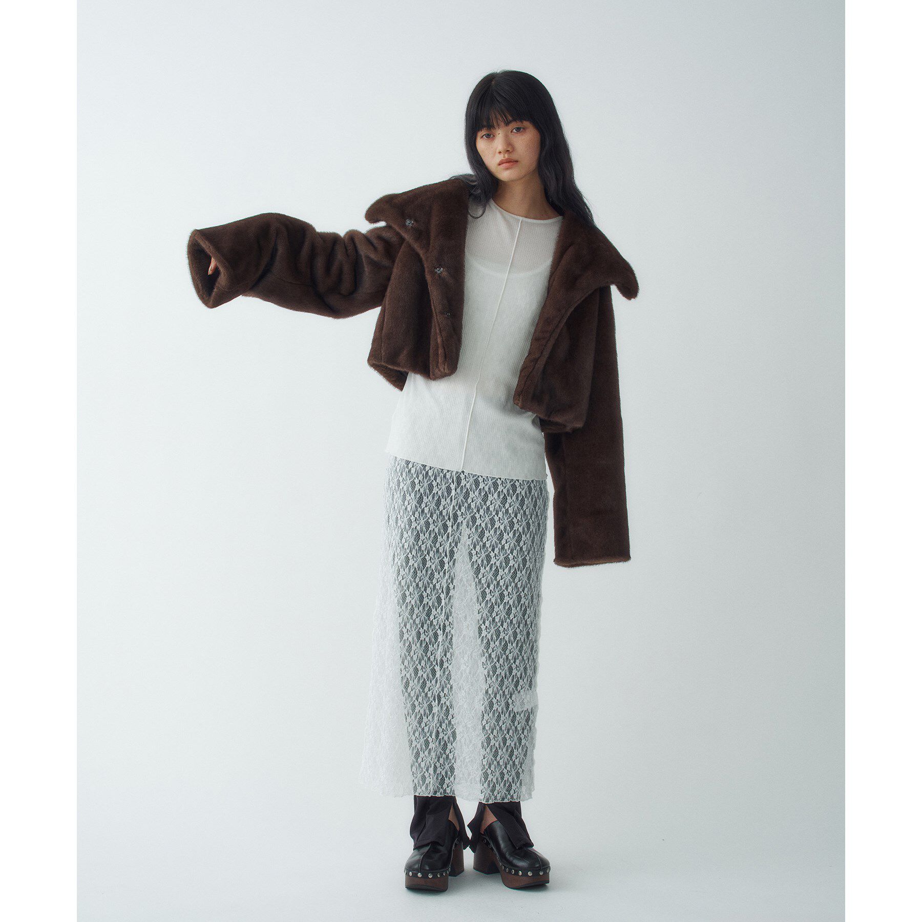 CODE A「faux mink short jacket」|ブルゾン・スタジャン|