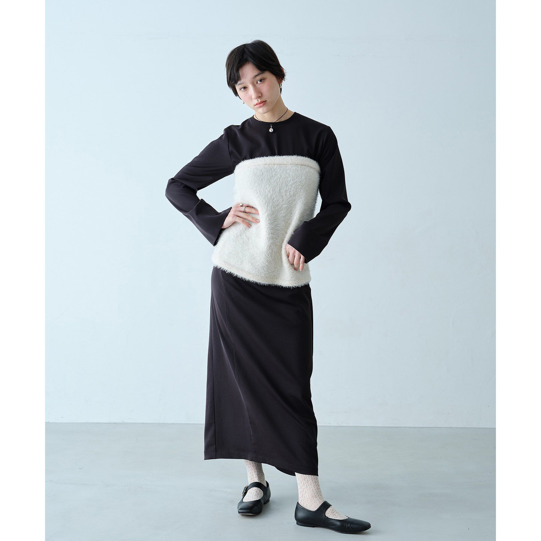 CODE A「feather mini skirt」|スカート|