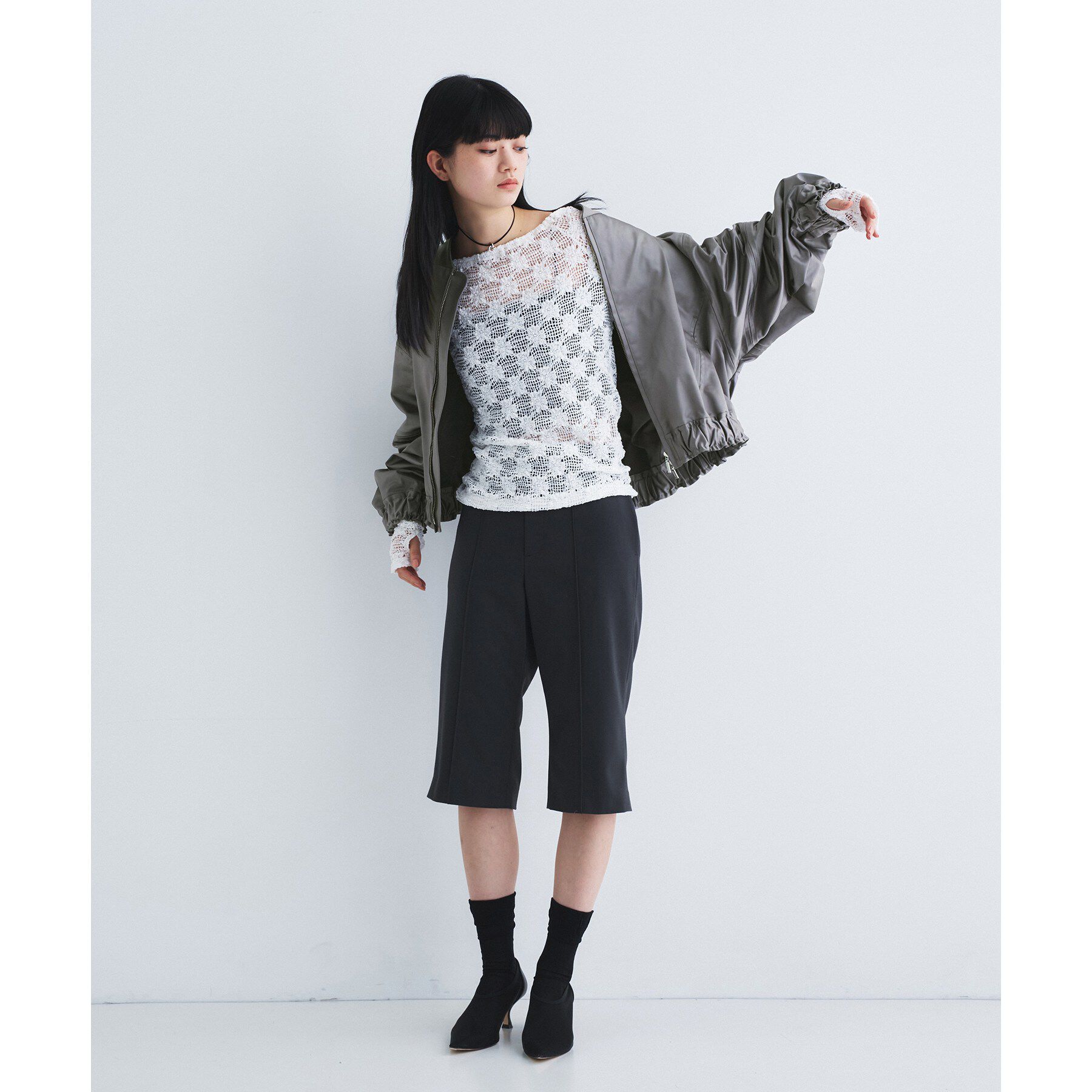 CODE A「satin bomber jacket」|ブルゾン・スタジャン|