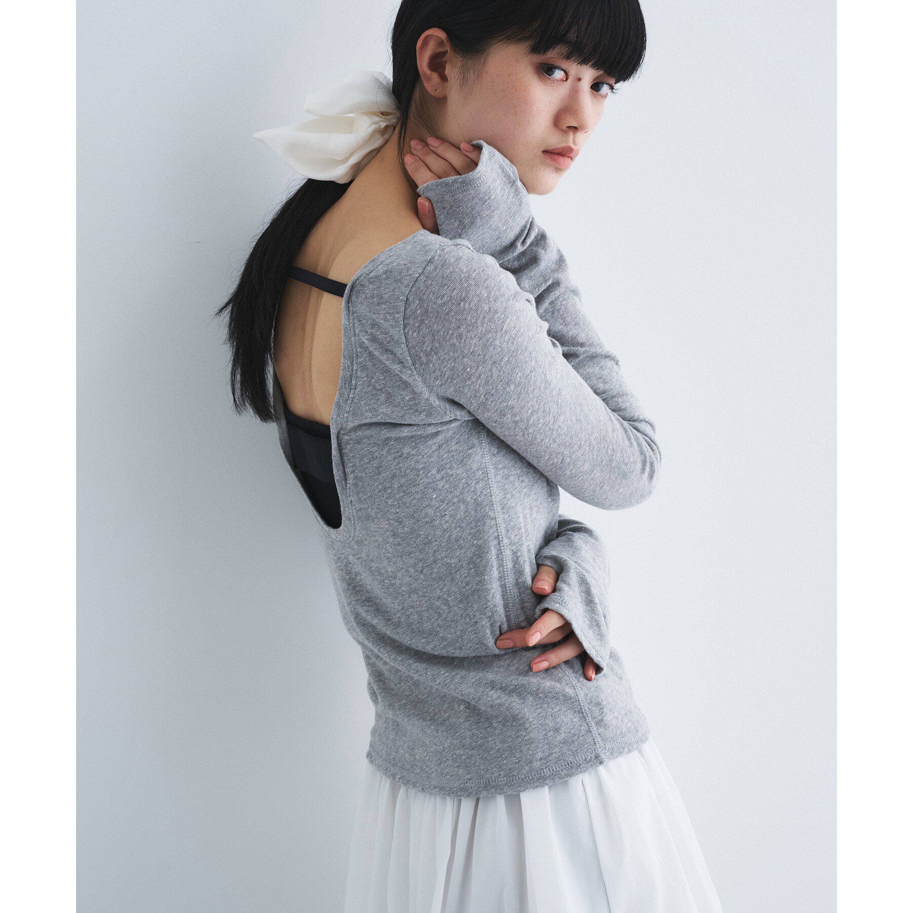 CODE A「backline elastic pullover」|Tシャツ・カットソー|グレー(012)