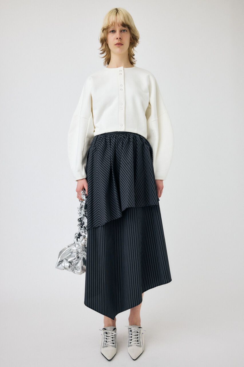 MOUSSY「STRIPED FLARE スカート」|スカート|BLK