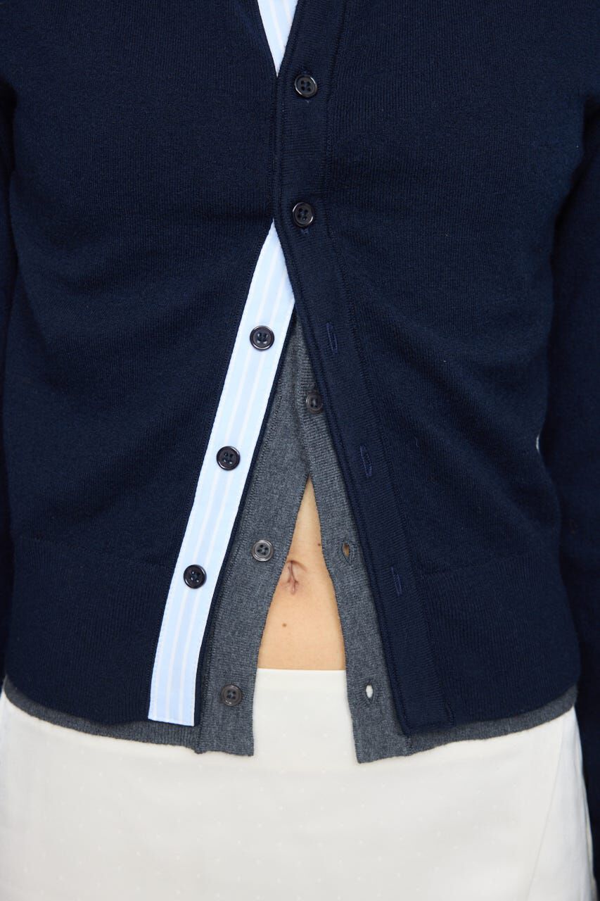 MOUSSY「DOUBLE LAYERED ニットシャツ」|シャツ・ブラウス|