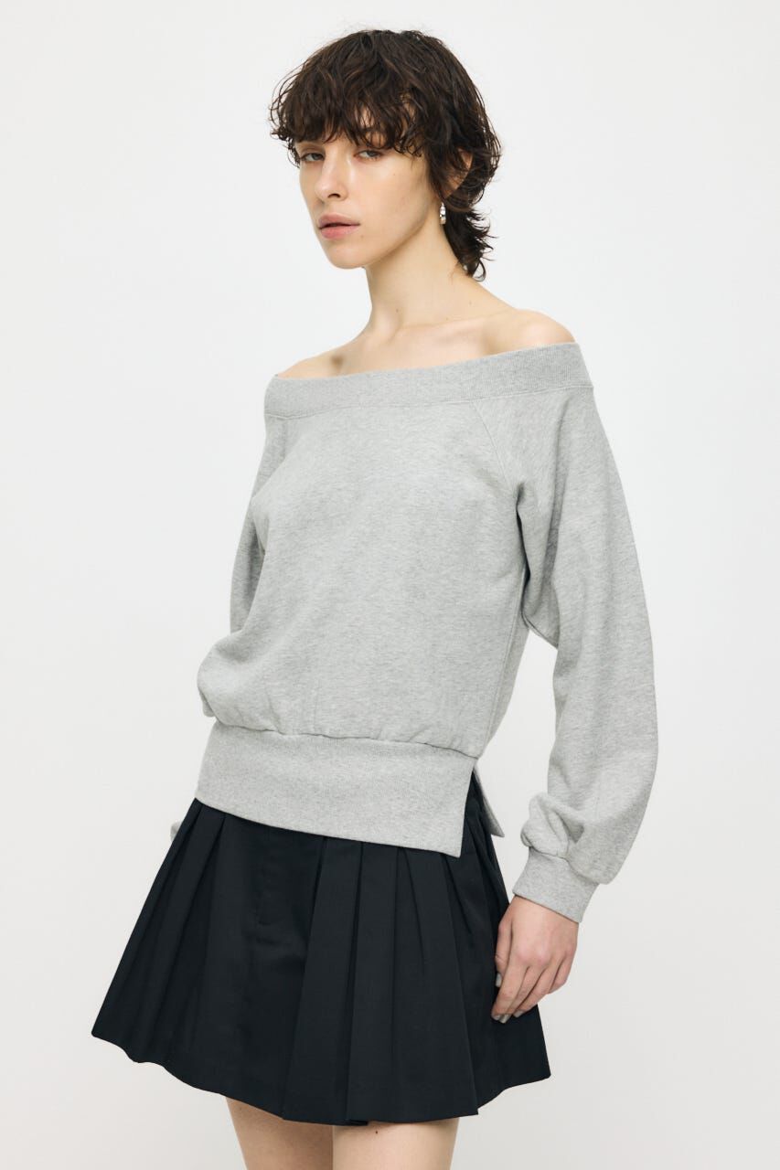MOUSSY「SIDE SLIT OFF SHOULDER スウェット」|パーカー|