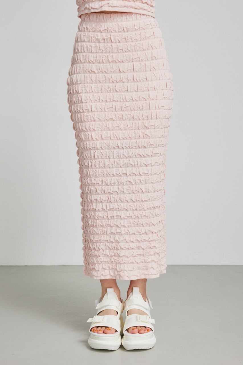 rienda「ポップコーンニットジャストウエストスカート」|スカート|