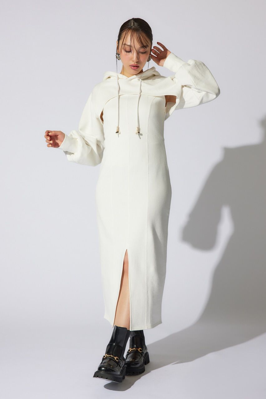 rienda「レイヤードパーカーワンピース」|ワンピース|