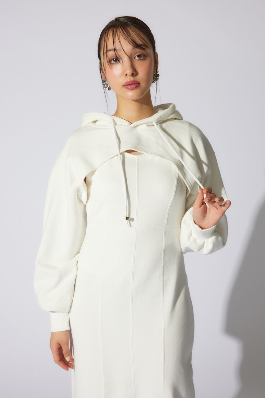 rienda「レイヤードパーカーワンピース」|ワンピース|