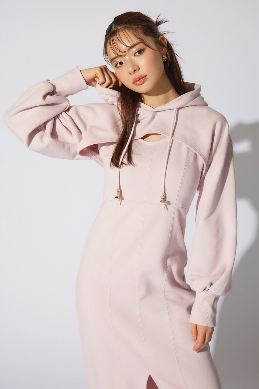 rienda「レイヤードパーカーワンピース」|ワンピース|
