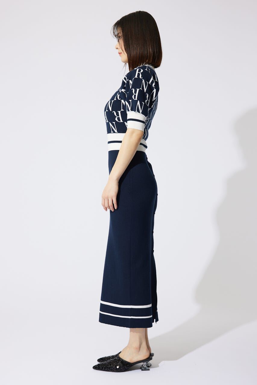 rienda「2WAYRロゴラインニットワンピース」|ワンピース|