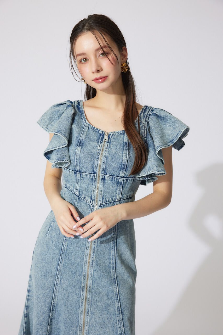 rienda「フリルスリーブマーメイドワンピース」|ワンピース|