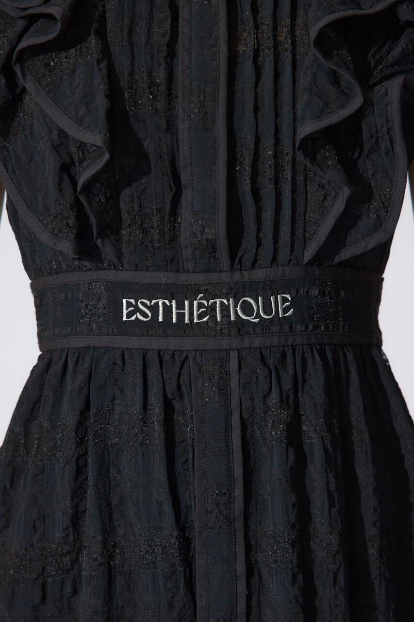 rienda「配色ロゴダブルフリルティアードワンピース」|ワンピース|