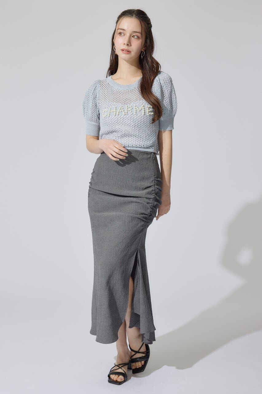 rienda「ギャザーマーメイドジャストウエストスカート」|スカート|