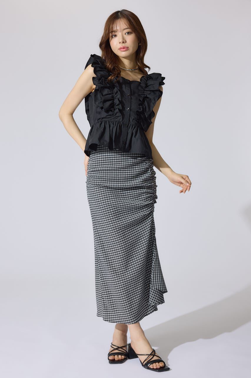 rienda「ギャザーマーメイドジャストウエストスカート」|スカート|