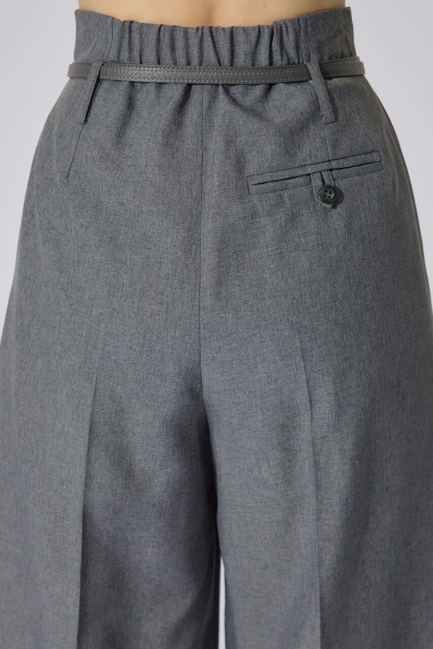 rienda「リネンライクワイドタックベルト付きパンツ」|その他|