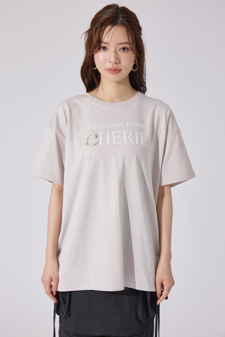 rienda「パールロゴビッグTシャツ」|Tシャツ・カットソー|