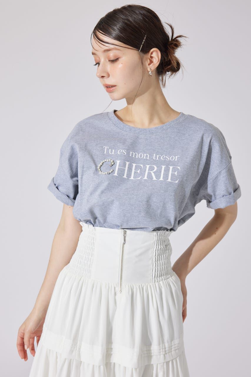 rienda「パールロゴビッグTシャツ」|Tシャツ・カットソー|T.GRY