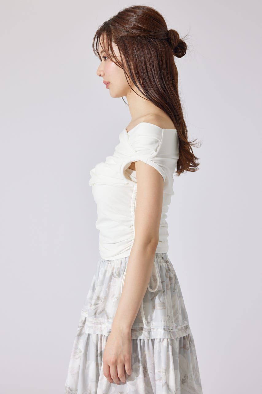 rienda「カシュクールサイドドロストトップス」|Tシャツ・カットソー|