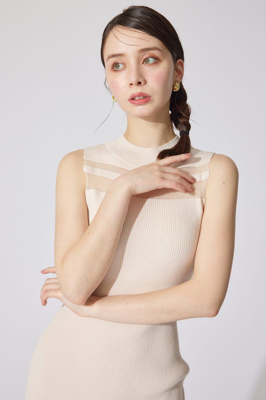 rienda「ティアードフリルシアーマーメイドニットワンピース」|ワンピース|