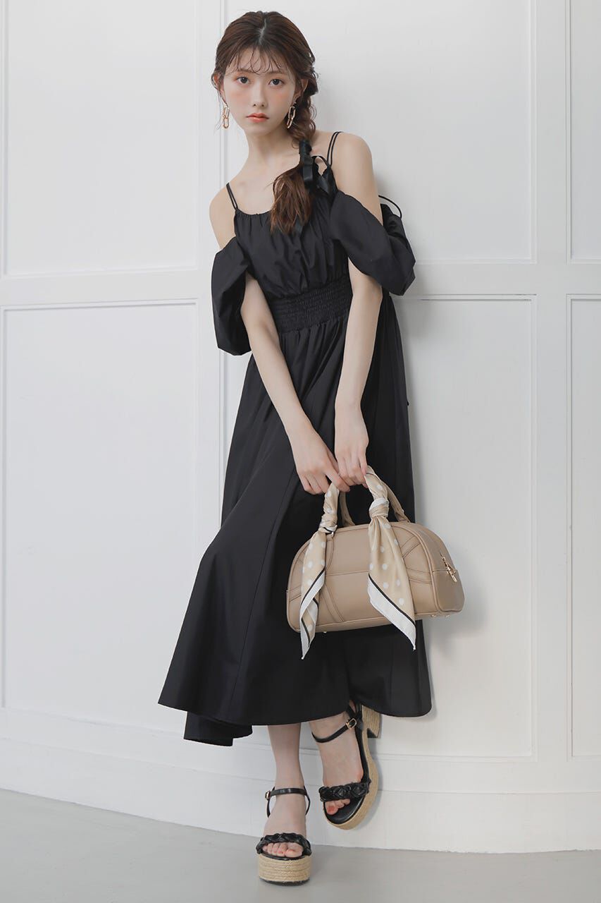 rienda「メニーウェイフレアワンピース」|ワンピース|BLK