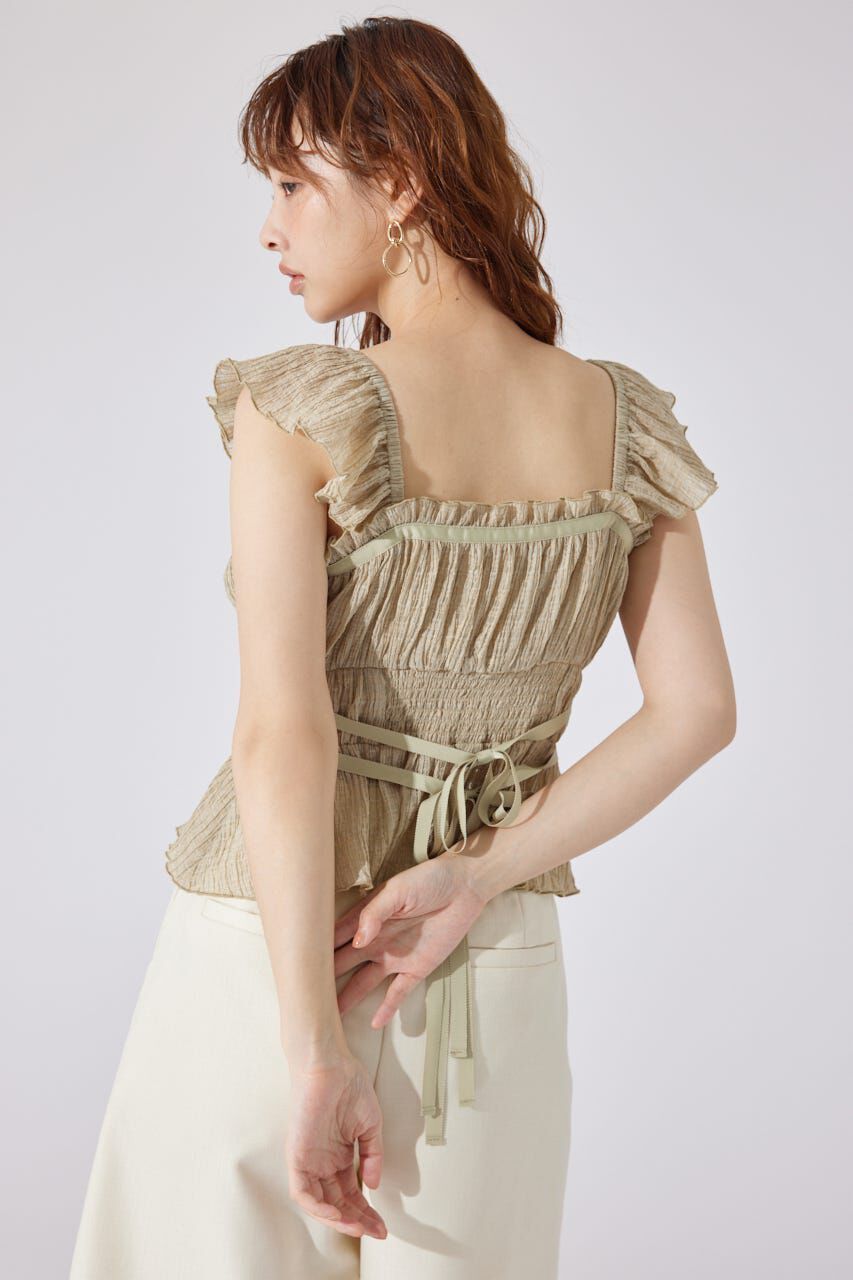 rienda「フリルギャザートップス」|シャツ・ブラウス|