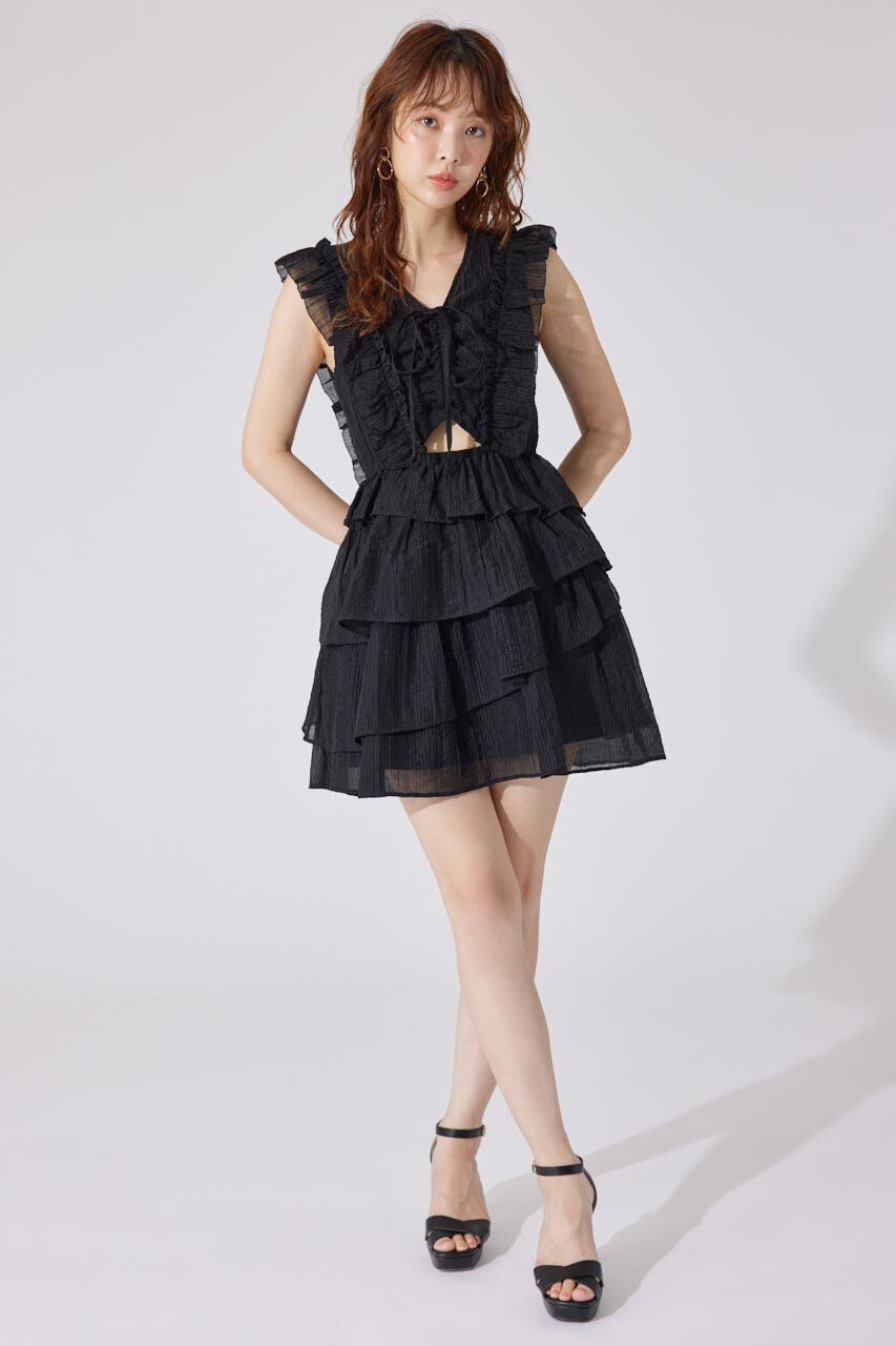 rienda「ティアードフリルミニワンピース」|ワンピース|