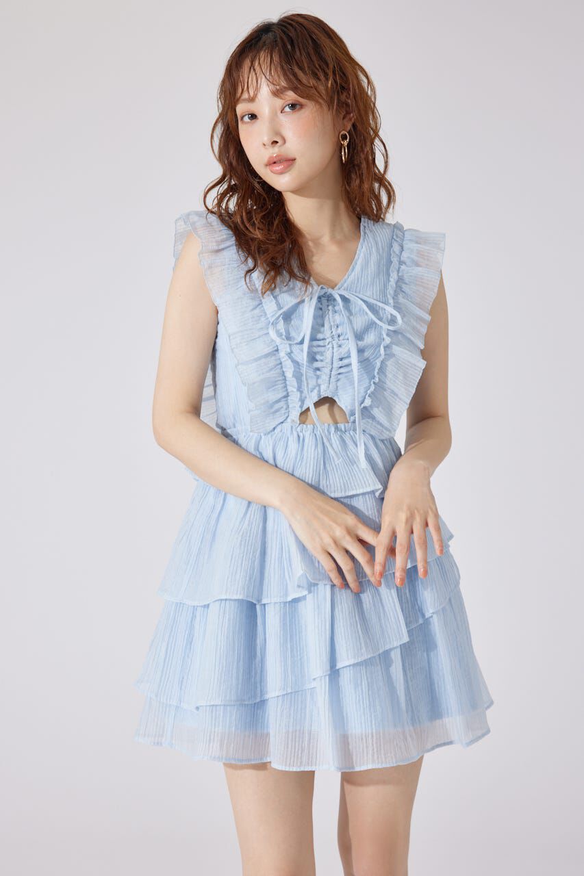 rienda「ティアードフリルミニワンピース」|ワンピース|