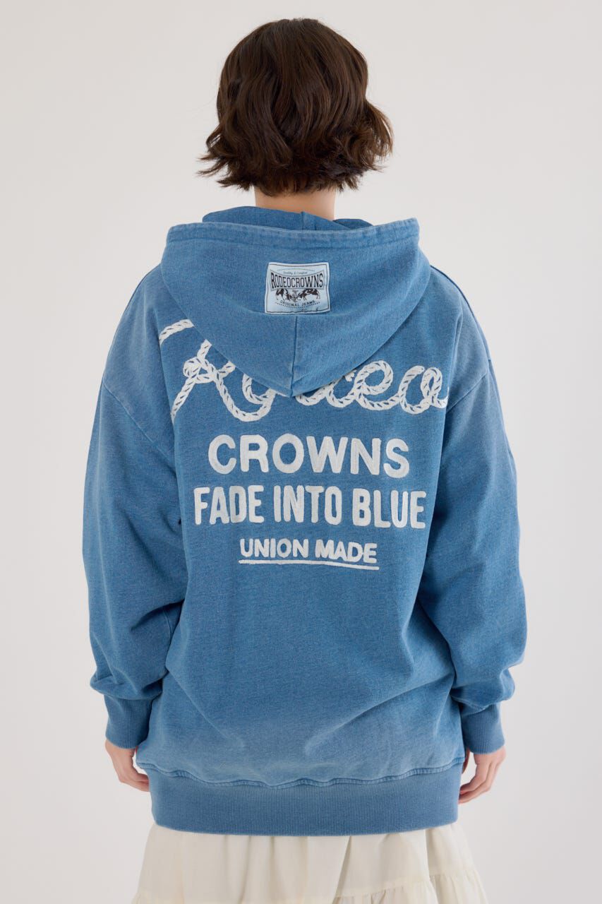 RODEO CROWNS「インディゴ裏毛ビッグジップパーカー」|パーカー|