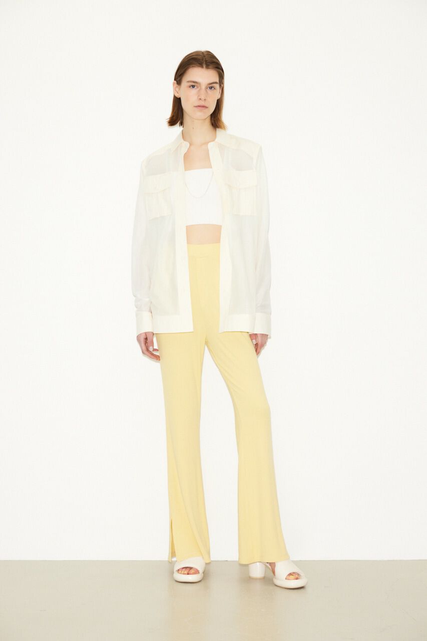 SLY「SIDE SLIT LIGHT FLARE パンツ」|その他|L/YEL1
