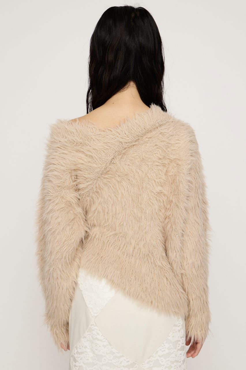 SLY「BIG SHAGGY BUTTON RIB トップス」|ニット・セーター|