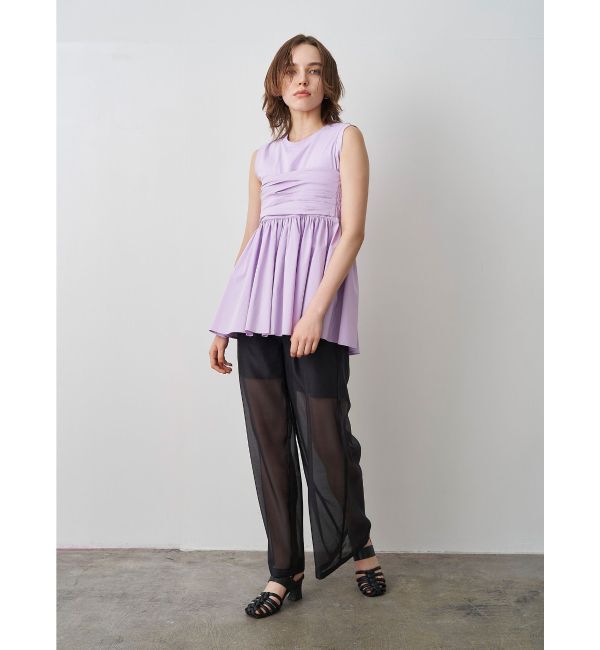 ELENDEEK「STRAIGHT WIDE SHEER PT」|その他|ブラック