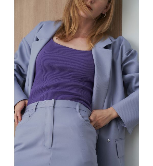 ELENDEEK「SQUARE NECK PAD TANK TOP」|タンクトップ|