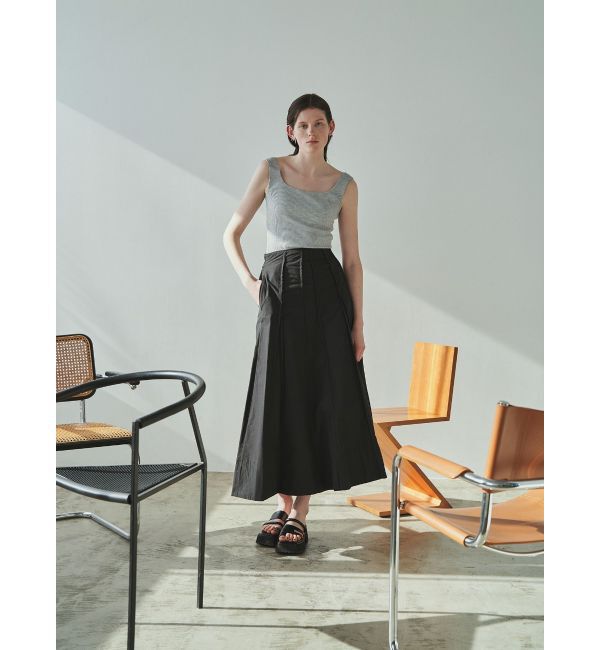 ELENDEEK「SQUARE NECK PAD TANK TOP」|タンクトップ|