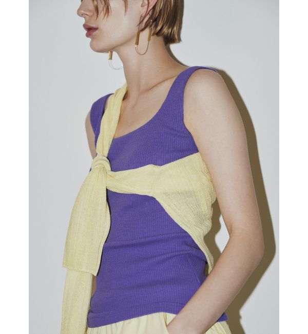 ELENDEEK「SQUARE NECK PAD TANK TOP」|タンクトップ|