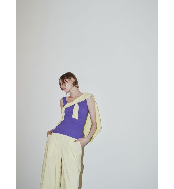 ELENDEEK「SQUARE NECK PAD TANK TOP」|タンクトップ|